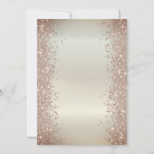 Eenhoorn Moon Gold Glitter Confetti Baby shower Kaart (Achterkant)