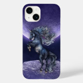 Eenhoorn Moon Paarse Case-Mate iPhone Case (Achterkant)