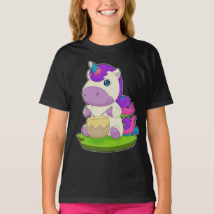 Eenhoorn Muzikant Drum Muziek T-shirt