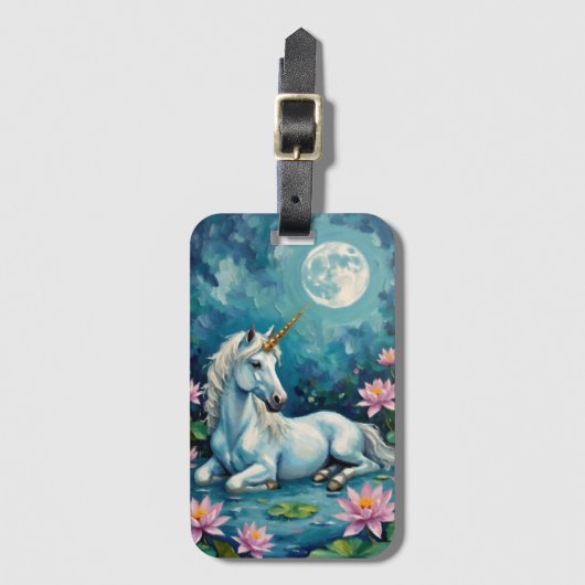 Eenhoorn Mystic Garden Bagagelabel (Voorkant (verticaal))