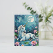 Eenhoorn Mystic Garden Briefkaart (Staand voorkant)