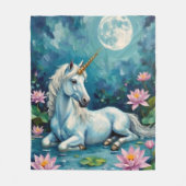 Eenhoorn Mystic Garden Fleece Deken (Voorkant)