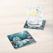 Eenhoorn Mystic Garden Kartonnen Onderzetters (Insitu)