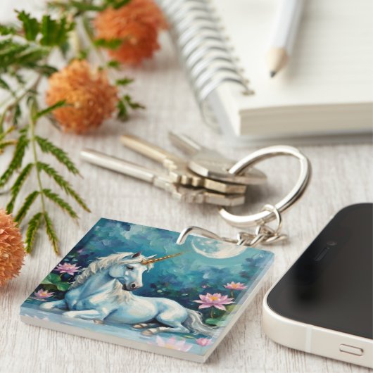 Eenhoorn Mystic Garden Sleutelhanger (Voorkant Rechts)