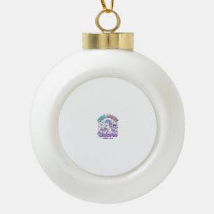 Eenhoorn Neon Arcade Eenhoorn Retro Stijl Product  Keramische Bal Ornament