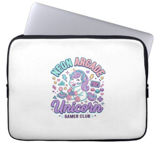 Eenhoorn Neon Arcade Eenhoorn Retro Stijl Product  Laptop Sleeve