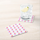 Eenhoorn Neon Kartonnen Onderzetters (Insitu)