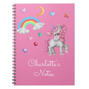 Eenhoorn Notitieboek, Magische Regenboog Sterren E Notitieboek