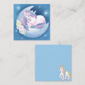 Eenhoorn Notitiekaartje (Voorkant / Achterkant)