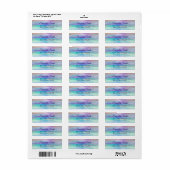 Eenhoorn Ombre Hout Look Etiket (Full Sheet)
