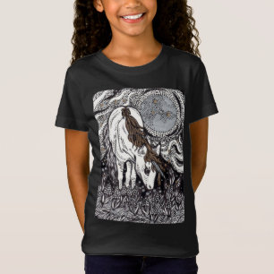 Eenhoorn onder de maan t-shirt