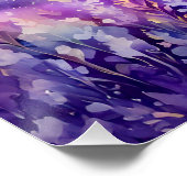 Eenhoorn onder levendige zonsondergang regenbooghe perfect poster (Hoek)