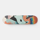 Eenhoorn onder regenboog & onder harten persoonlijk skateboard (Horizontaal)