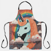 Eenhoorn onder regenboog & onder harten schort (Voorkant)