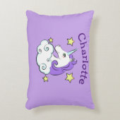 Eenhoorn ontwerp accent kussen (Voorkant(Verticaal))