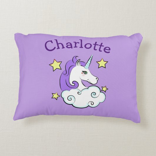 Eenhoorn ontwerp accent kussen (Achterkant)