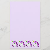 Eenhoorn ontwerp gepersonaliseerd briefpapier (Achterkant)