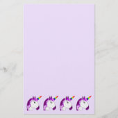 Eenhoorn ontwerp gepersonaliseerd briefpapier (Voorkant)