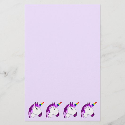 Eenhoorn ontwerp gepersonaliseerd briefpapier (Voorkant)