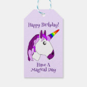 Eenhoorn ontwerp gepersonaliseerd cadeaulabel (Achterkant)