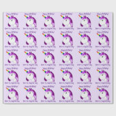 Eenhoorn ontwerp gepersonaliseerd cadeaupapier (Vlak)