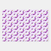 Eenhoorn ontwerp gepersonaliseerd inpakpapier vel (Voorkant)