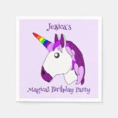 Eenhoorn ontwerp gepersonaliseerd servet (Voorkant)