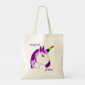 Eenhoorn ontwerp gepersonaliseerd tote bag (Achterkant)