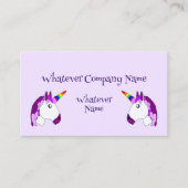 Eenhoorn ontwerp gepersonaliseerd visitekaartje (Voorkant)