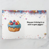 Eenhoorn ontwerp voor kinderen kaart (Binnen)