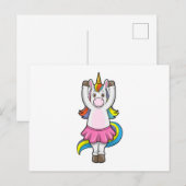 Eenhoorn op balletdans met rok briefkaart (Voorkant / Achterkant)