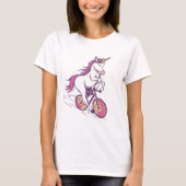 Eenhoorn op een fiets t-shirt (Voorkant)