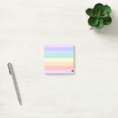 Eenhoorn op pastel regenboog gestreept post-it® notes (Kantoor)