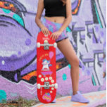 Eenhoorn op skateboard met gepersonaliseerde bijsc<br><div class="desc">Unicorn Personalized Skateboard KLIK OP PERSONALISEREN SJABLOON OPTION EN VOER de naam in. u kunt ook andere bijschriften aanpassen. Cool skateboard ontworpen met levendige kleuren en voor de achtergrond en een funky eenhoorn op een skateboard. Dit Skateboard maakt een geweldig cadeau-idee voor een eenhoornliefhebber.</div>