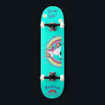 Eenhoorn op skateboard met gepersonaliseerde bijsc<br><div class="desc">Unicorn op skateboard met gepersonaliseerde bijschriften Unicorn gepersonaliseerd skateboard KLIK OP PERSONALISEREN SJABLOON OPTION EN VOER de naam in. u kunt ook andere bijschriften aanpassen. Cool skateboard ontworpen met levendige kleuren en voor de achtergrond en een funky eenhoorn op een skateboard. Dit Skateboard maakt een geweldig cadeau-idee voor een eenhoornliefhebber....</div>