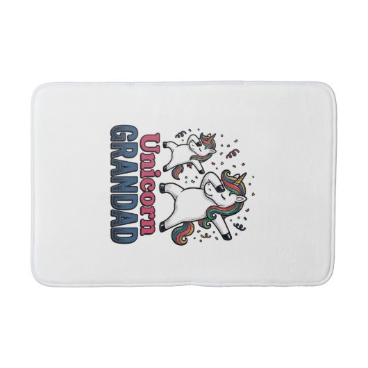Eenhoorn Opa Vintage Gravure Shirt Ontwerp_1 Badmat (Voorkant)