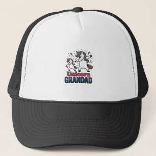 Eenhoorn Opa Vintage Gravure Shirt Ontwerp_1 Trucker Pet
