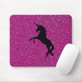 eenhoorn over roze glitter muismat (Met muis)