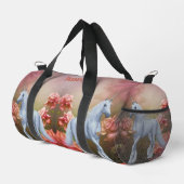 Eenhoorn Paard en Rozen gepersonaliseerd Plunjezak (Rechterhoek)