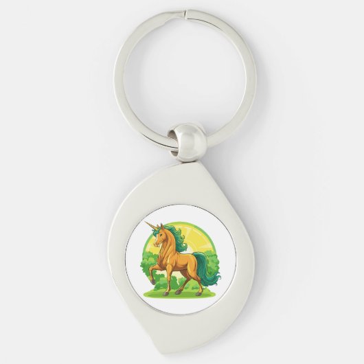 Eenhoorn paard sleutelhanger (Voorkant)