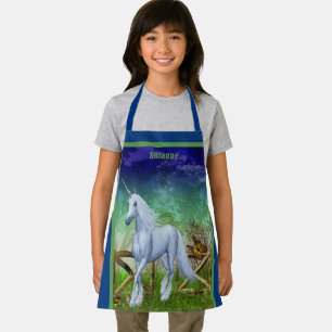 Eenhoorn Paard Wandelen Door Poort Gepersonaliseer Schort