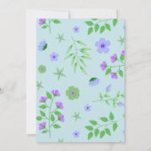 Eenhoorn Paarse Aqua Baby shower Uitnodiging (Achterkant)