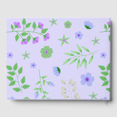 Eenhoorn Paarse Glitter gepersonaliseerd Baby show Gastenboek (Achterkant)