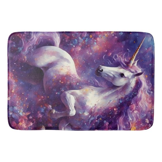 Eenhoorn Paarse Mane Badmat (Voorkant)