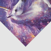 Eenhoorn Paarse Mane decoupage Tissuepapier (Detail)