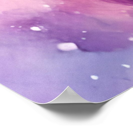 Eenhoorn Paarse Mane Poster (Hoek)