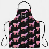 Eenhoorn paarse roze blush Sparkle patroon Monogra Schort (Voorkant)