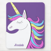 Eenhoorn Paarse Roze Kinder Volwassenen Muismat (Voorkant)