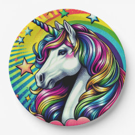 Eenhoorn papier bord! papieren bordje