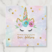 Eenhoorn partij gunst labels (Voorkant)